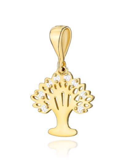 Zawieszka Z0038 z diamentami żółte złoto