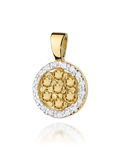 Zawieszka Z0440 z diamentami żółte złoto